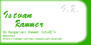 istvan rammer business card